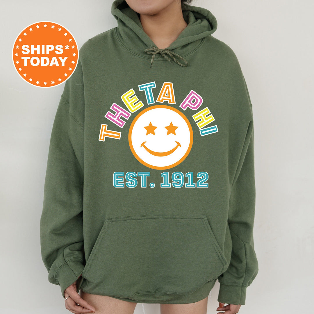 Theta Phi Alpha Cheerful Sorority Sweatshirt | Theta Phi Sorority Merch | Big Little Gift | Greek Sweatshirt | Custom Greek Apparel _ 16871g