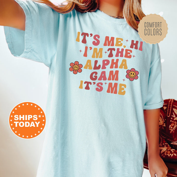 It's Me Hi I'm The Alpha Gam It's Me | Alpha Gamma Delta Azalea Sorority T-Shirt | AGD Comfort Colors Shirt | College Greek Apparel _ 15854g