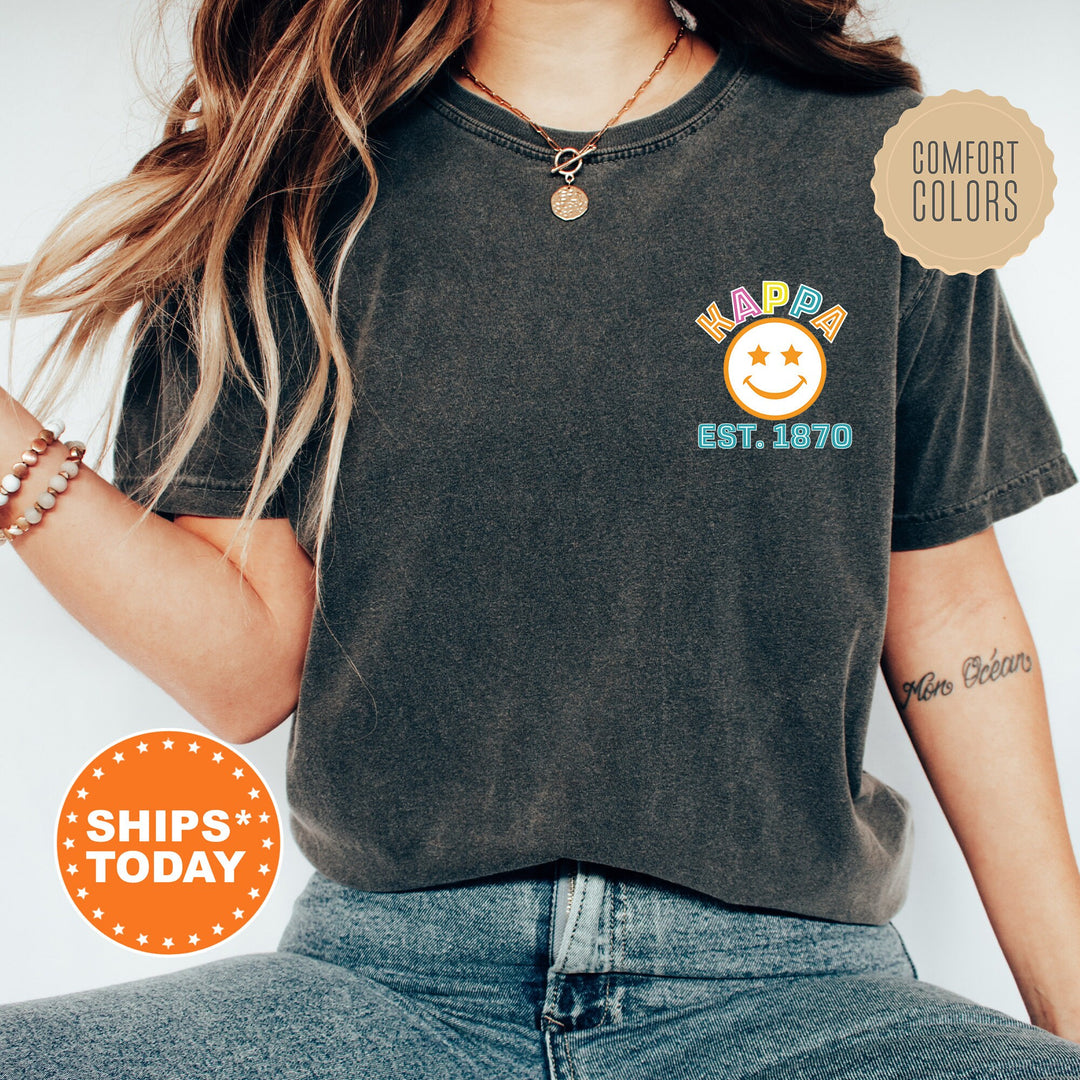 Kappa Kappa Gamma Frisky Script Sorority T-Shirt | Kappa Comfort Colors Shirt | Big Little Sorority Apparel | College Greek Shirt _ 14028g