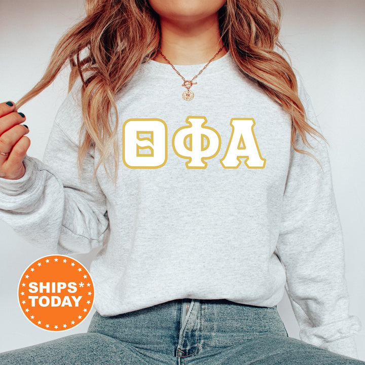 Theta Phi Alpha Simply Gold Sorority Sweatshirt | Theta Phi Greek Letters | Sorority Letters | Big Little Gift | Custom Sorority Crewneck