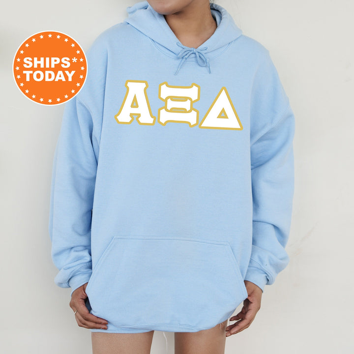 Alpha Xi Delta Simply Gold Sorority Sweatshirt | AXID Greek Letters | Alpha Xi Sorority Letters | Big Little Gift | Custom Sorority Crewneck