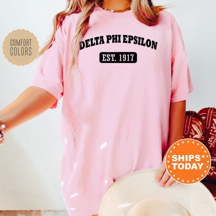 Delta Phi Epsilon Athletic Year Sorority T-Shirt | DPHIE Comfort Colors Shirt | Big Little Shirt | Sorority Gifts | Greek Apparel _ 5038g
