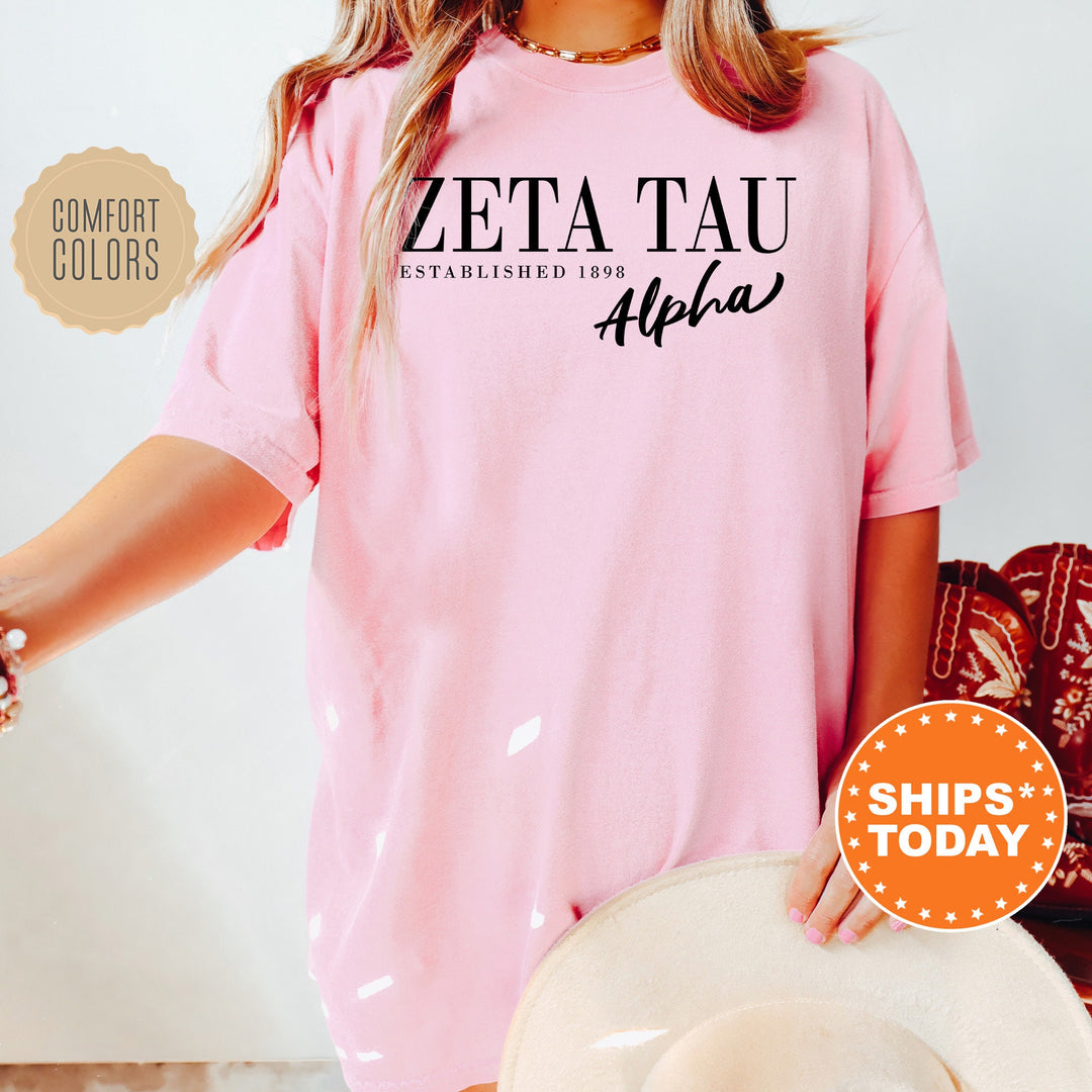 Zeta Tau Alpha Two Sizes Sorority T-Shirt | ZETA Sorority Apparel | Comfort Colors Shirt | Big Little Sorority Reveal | Comfort Colors Tee _ 7409g