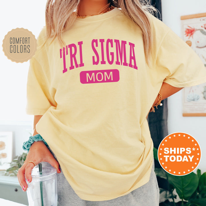 Sigma Sigma Sigma Proud Mom Sorority T-Shirt | Tri Sigma Comfort Colors Tee | Mom Shirt | Big Little Family Shirt | Mother's Day Gift _ 16273g