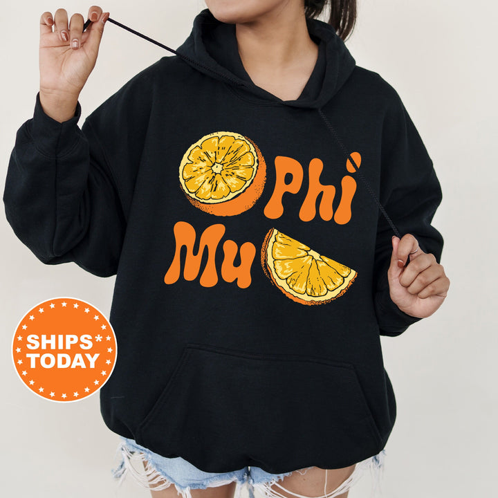 Phi Mu Oranges Sorority Sweatshirt | Phi Mu Sweatshirt | Big Little Reveal | Phi Mu Sorority Crewneck | Trendy Sorority Hoodie _ 8390g