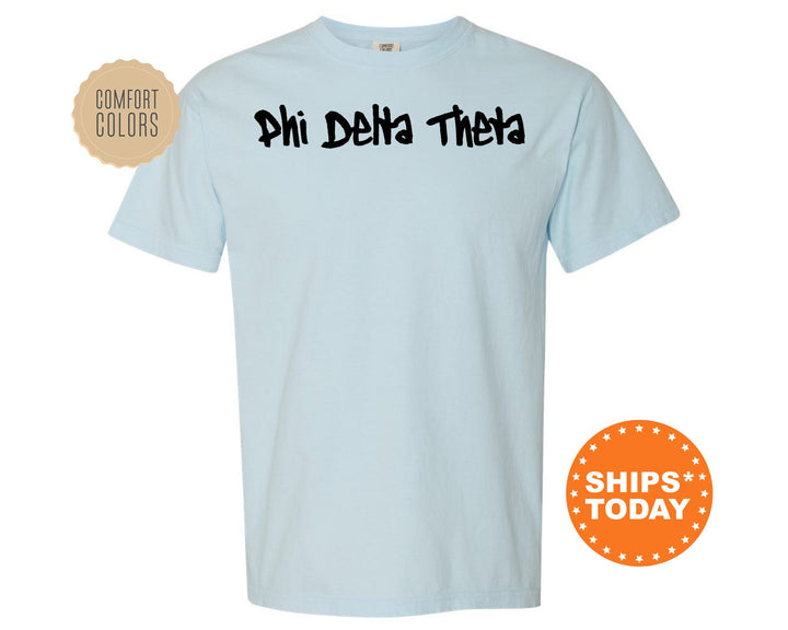 Phi Delta Theta Painted Comfort Colors Fraternity T-Shirt | Phi Delt Greek Shirt | Fraternity Rush Shirt | Custom Greek Apparel _ 6462g