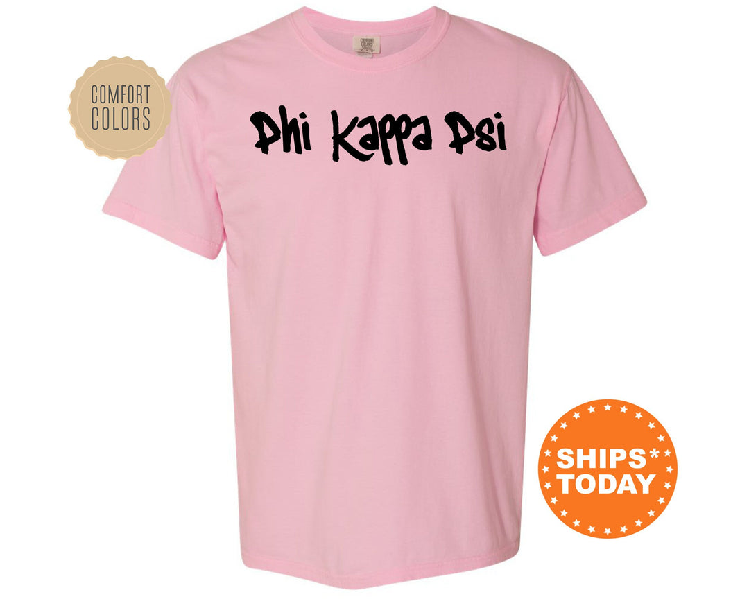 Phi Kappa Psi Painted Comfort Colors Fraternity T-Shirt | Phi Psi Greek Shirt | Phi Psi Fraternity Rush Shirt | Custom Greek Apparel _ 6463g
