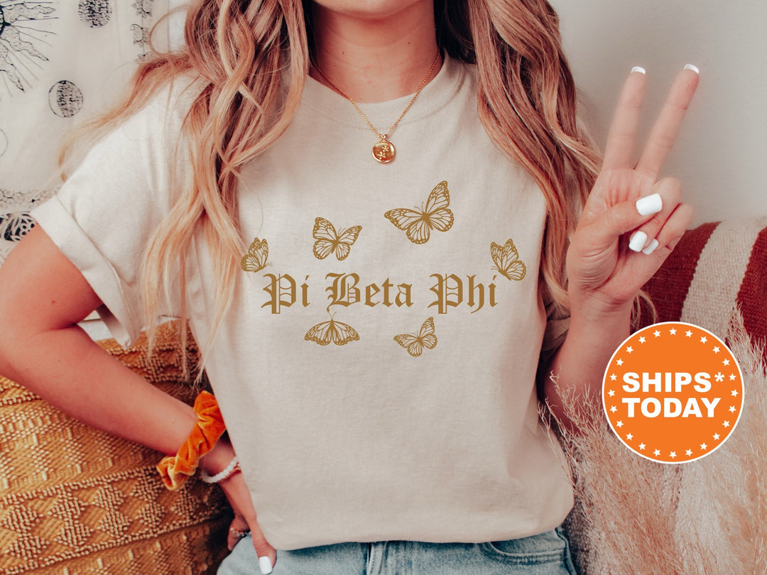 Pi Beta Phi Goldie Sorority T-Shirt | Pi Phi Comfort Colors Shirt | Sorority Apparel | Big Little Reveal Shirt | Sorority Gifts _ 9486g
