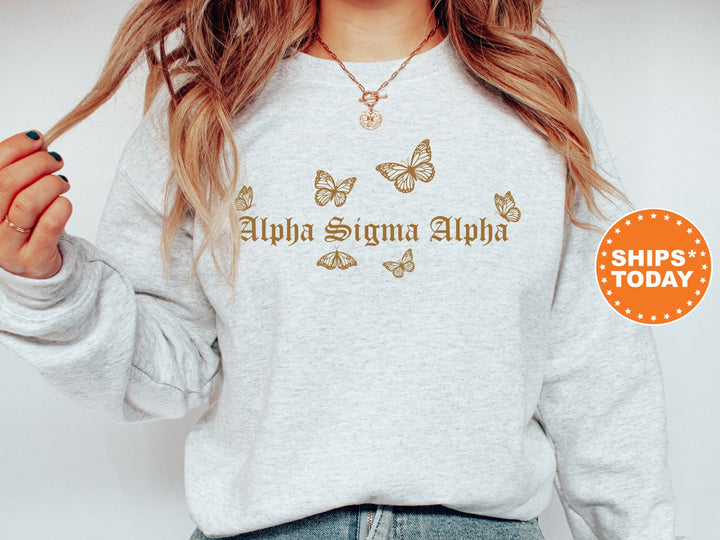 Alpha Sigma Alpha Goldie Sorority Sweatshirt | Alpha Sigma Alpha Sorority Merch | Big Little Sorority Reveal | College Sweatshirt 9472g