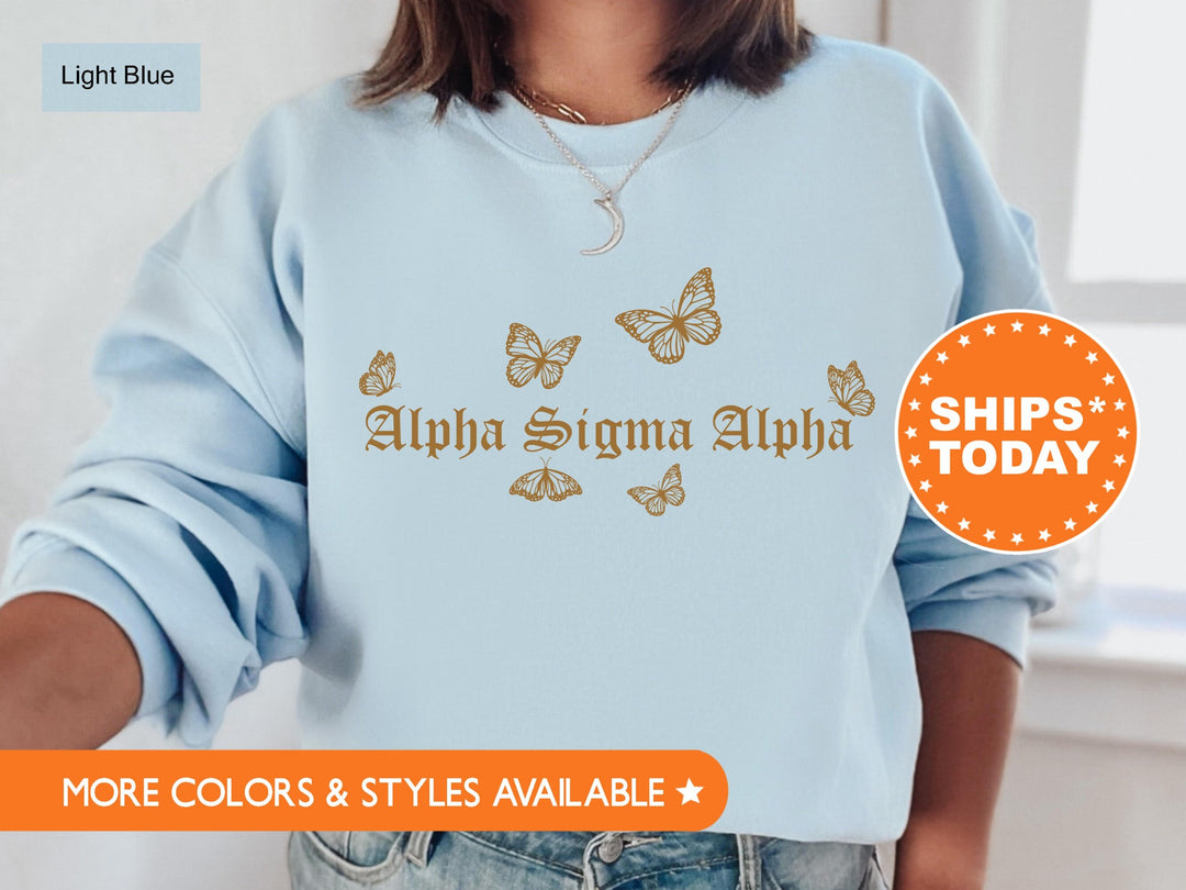 Alpha Sigma Alpha Goldie Sorority Sweatshirt | Alpha Sigma Alpha Sorority Merch | Big Little Sorority Reveal | College Sweatshirt 9472g