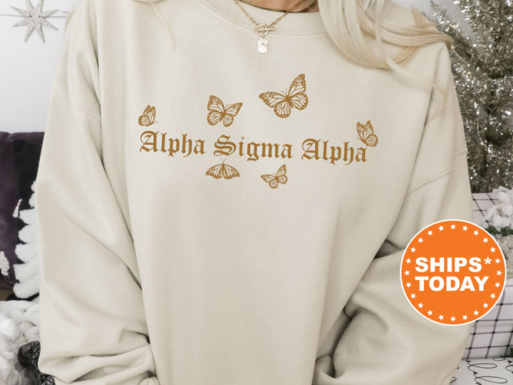 Alpha Sigma Alpha Goldie Sorority Sweatshirt | Alpha Sigma Alpha Sorority Merch | Big Little Sorority Reveal | College Sweatshirt 9472g