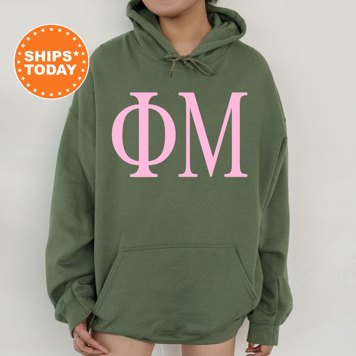 Phi Mu Just the Letters Sorority Sweatshirt | Phi Mu Greek Letters | Phi Mu Sorority Letters | Big Little Reveal | Greek Apparel _ 5148g