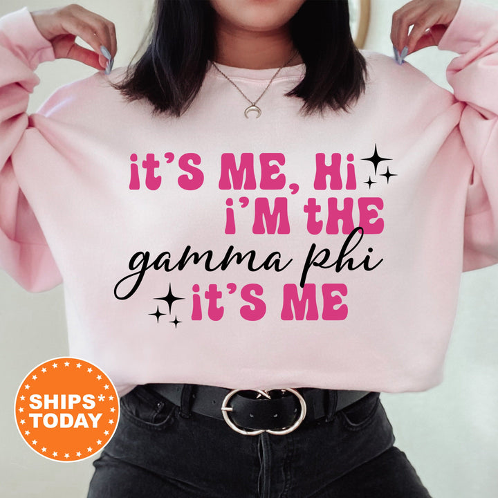 It's Me Hi I'm The Gamma Phi It's Me | Gamma Phi Beta Glimmer Sorority Sweatshirt | Big Little Sorority Gift | Sorority Apparel _ 15891g