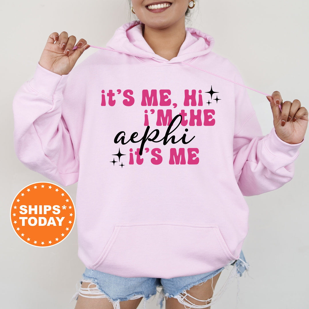 It's Me Hi I'm The AEPHI It's Me | Alpha Epsilon Phi Glimmer Sorority Sweatshirt | Big Little Sorority Gift | Sorority Apparel _ 15879g