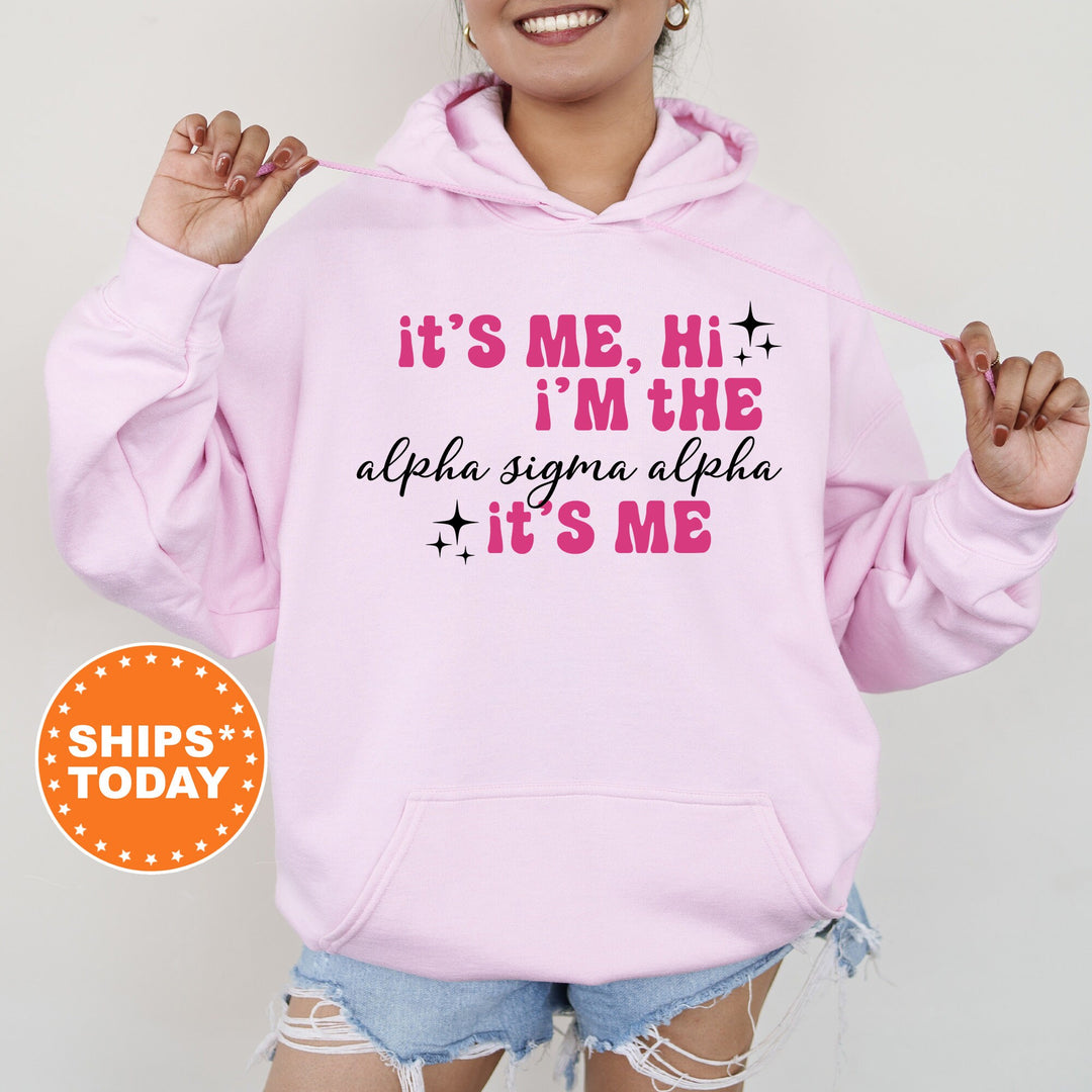 It's Me Hi I'm The Alpha Sigma Alpha It's Me | Alpha Sigma Alpha Glimmer Sorority Sweatshirt | Big Little Gift | Sorority Apparel _ 15883g