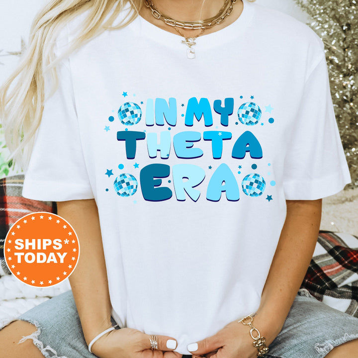 In My Theta Era | Kappa Alpha Theta Blue Disco Sorority T-Shirt | Comfort Colors Shirt | Sorority Merch | Big Little Reveal Gift _ 15814g