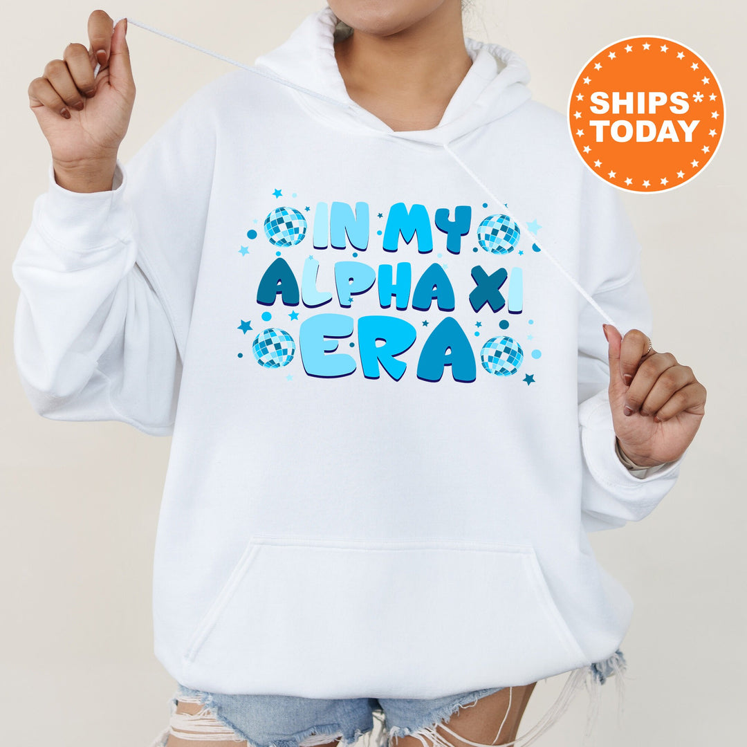 In My Alpha Xi Era | Alpha Xi Delta Blue Disco Sorority Sweatshirt | AXID Greek Sweatshirt | Big Little Gift | Sorority Merch _ 15807g