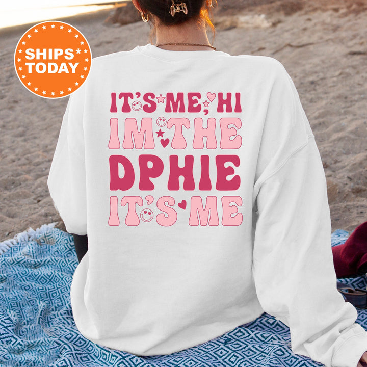 It's Me Hi I'm The DPHIE It's Me | Delta Phi Epsilon Dazzle Sorority Sweatshirt | Trendy Greek Apparel | Custom Sorority Hoodie _ 15759g