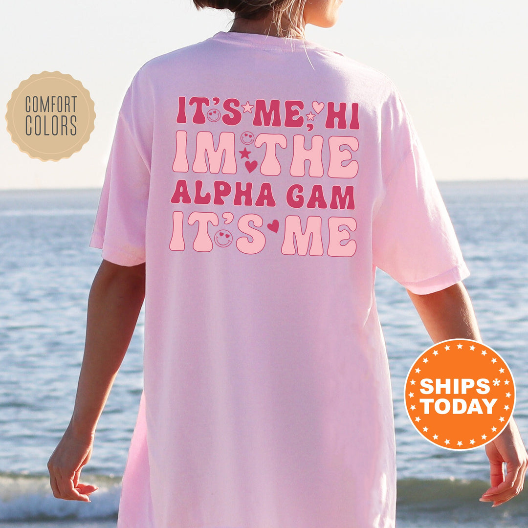 It's Me Hi I'm The Alpha Gam It's Me | Alpha Gamma Delta Dazzle Sorority T-Shirt | AGD Comfort Colors Shirt | Trendy Sorority Shirt _ 15750g