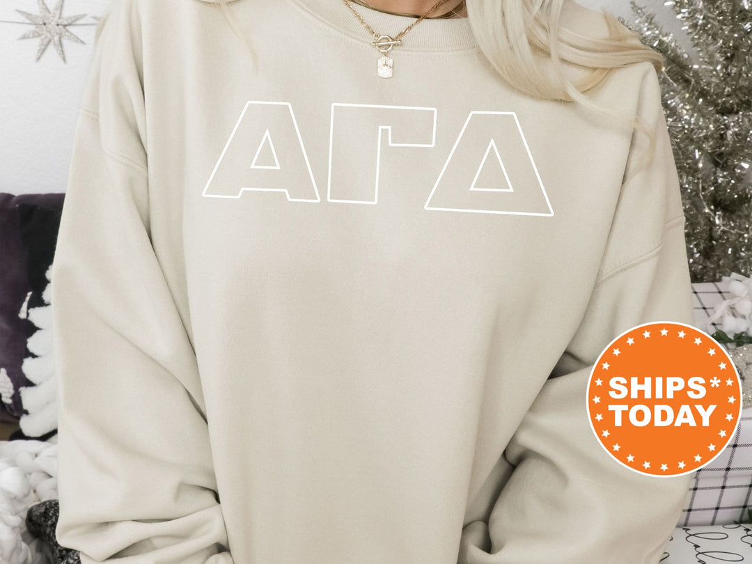 Alpha Gamma Delta Barely There Sorority Sweatshirt |  Alpha Gam Hoodie | Greek Letters | Big Little Reveal Gift | Sorority Letters _ 8453g