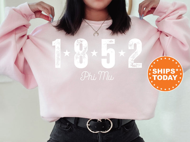 Phi Mu Era Star Sorority Sweatshirt | Phi Mu Crewneck Sweatshirt | Phi Mu Sorority Hoodie | Big Little Reveal | Greek Apparel _ 11252g