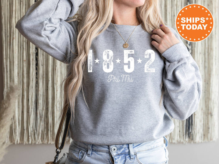 Phi Mu Era Star Sorority Sweatshirt | Phi Mu Crewneck Sweatshirt | Phi Mu Sorority Hoodie | Big Little Reveal | Greek Apparel _ 11252g