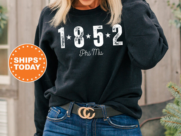 Phi Mu Era Star Sorority Sweatshirt | Phi Mu Crewneck Sweatshirt | Phi Mu Sorority Hoodie | Big Little Reveal | Greek Apparel _ 11252g