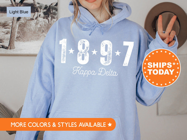 Kappa Delta Era Star Sorority Sweatshirt | Kappa Delta Crewneck Sweatshirt | Sorority Hoodie | Big Little Reveal | Greek Apparel _ 11250g