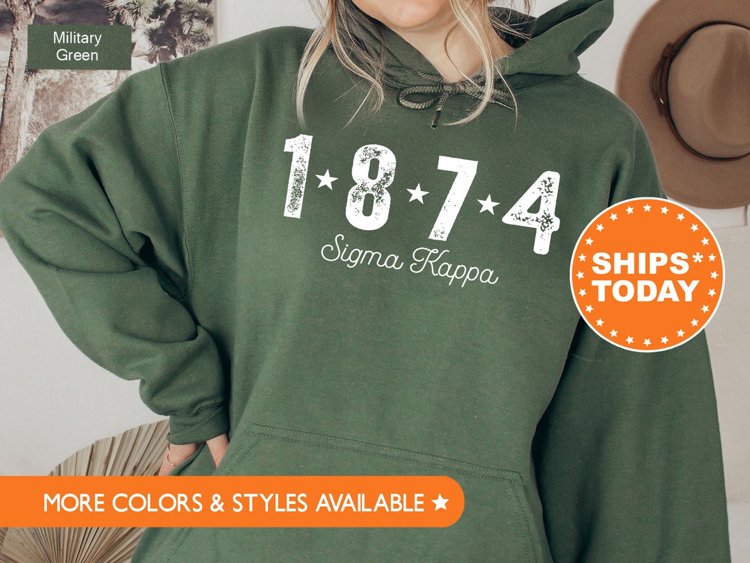 Sigma Kappa Era Star Sorority Sweatshirt | Sigma Kappa Crewneck Sweatshirt | Sorority Hoodie | Big Little Reveal | Greek Apparel _ 11256g