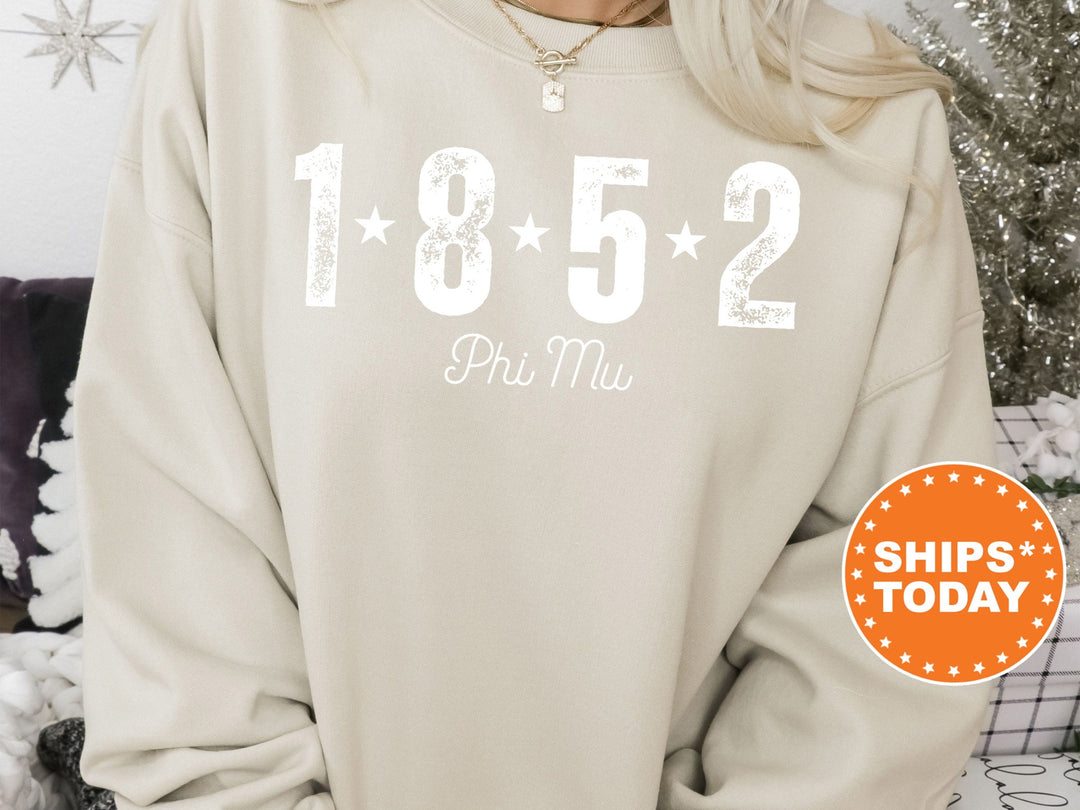 Phi Mu Era Star Sorority Sweatshirt | Phi Mu Crewneck Sweatshirt | Phi Mu Sorority Hoodie | Big Little Reveal | Greek Apparel _ 11252g