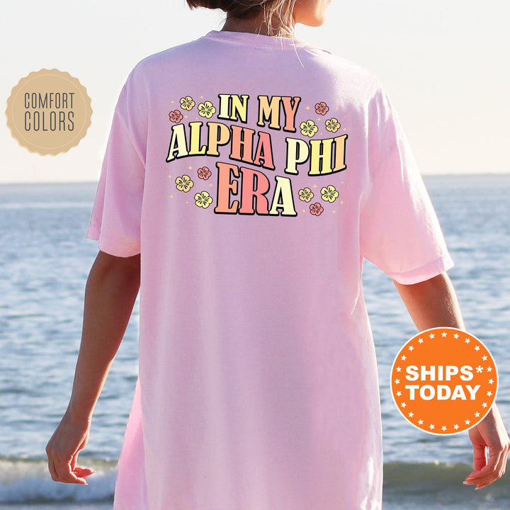 In My Alpha Phi Era | Alpha Phi Sunset Blooms Sorority T-Shirt | APHI Comfort Colors Shirt | Sorority Merch | Big Little Reveal _ 15700g