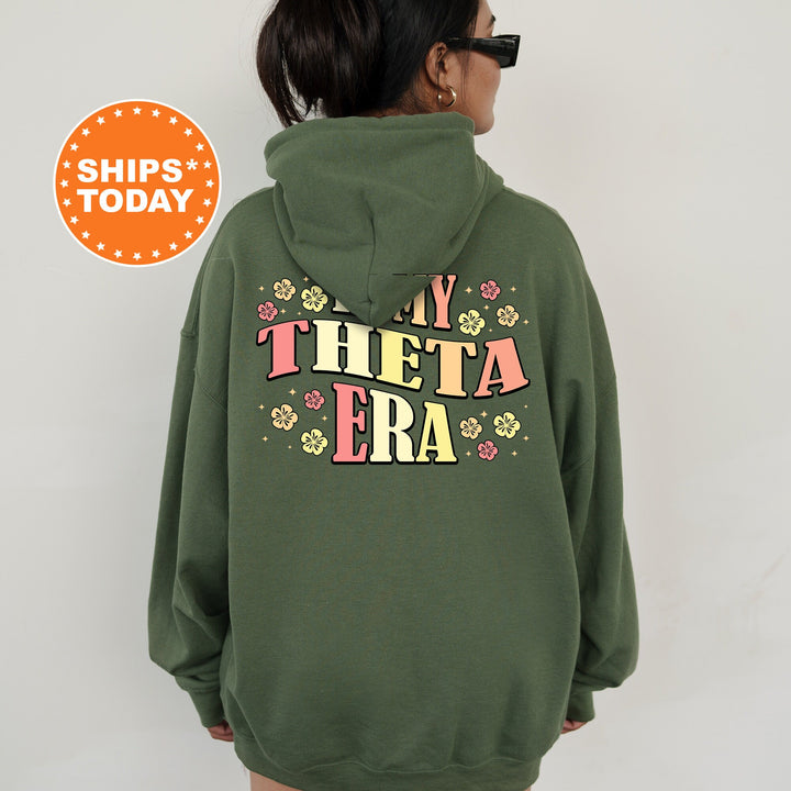 In My Theta Era | Kappa Alpha Theta Sunset Blooms Sorority Sweatshirt | Oversized Hoodie | Big Little | Custom Greek Sweatshirt _ 15710g