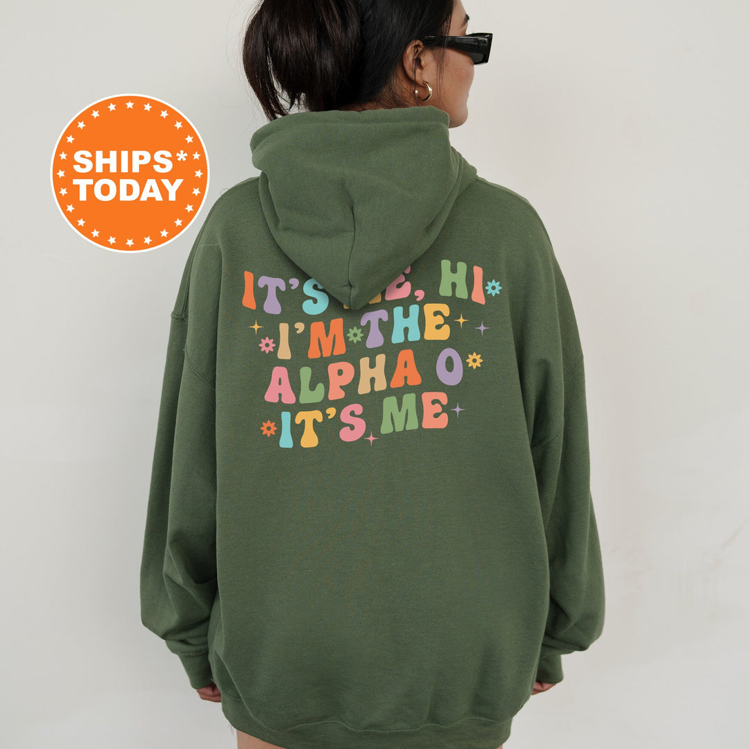 It's Me Hi I'm The Alpha O It's Me | Alpha Omicron Pi Nature's Palette Sorority Sweatshirt | Big Little Gift | Oversized Hoodie _ 15777g
