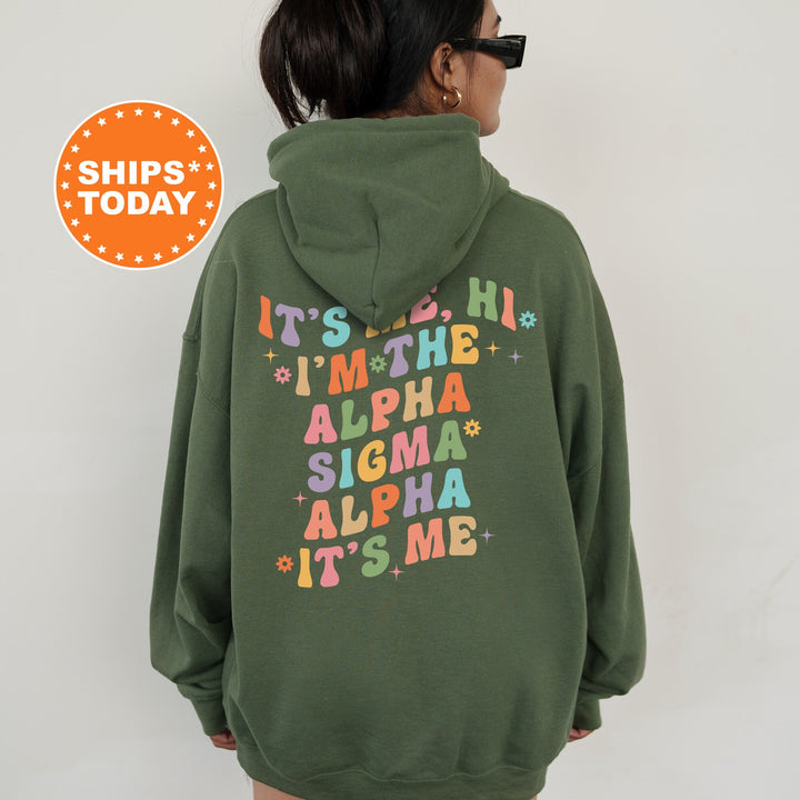 It's Me Hi I'm The Alpha Sigma Alpha It's Me | Alpha Sigma Alpha Nature's Palette Sorority Sweatshirt | Big Little Sorority Reveal _ 15779g