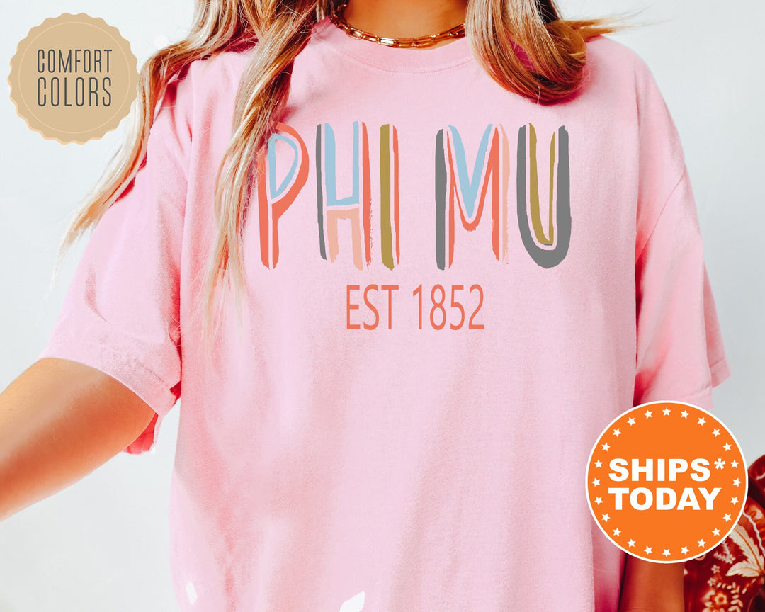Phi Mu Olivia Sorority T-Shirt | Phi Mu Comfort Colors Shirt | Phi Mu Sorority Gifts | Big Little Sorority Reveal | Greek Apparel _ 5551g