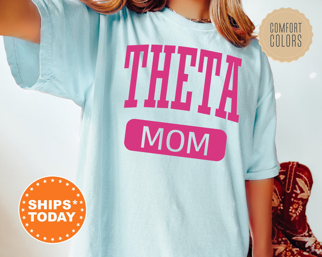 Kappa Alpha Theta Proud Mom Sorority T-Shirt | Theta Comfort Colors Tee | THETA Mom Shirt | Big Little Family Shirt | Mother's Day Gift _ 16265g