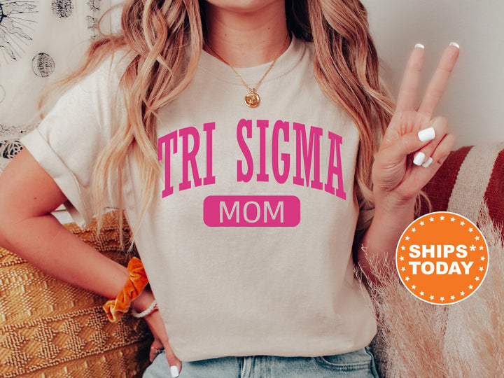 Sigma Sigma Sigma Proud Mom Sorority T-Shirt | Tri Sigma Comfort Colors Tee | Mom Shirt | Big Little Family Shirt | Mother's Day Gift _ 16273g