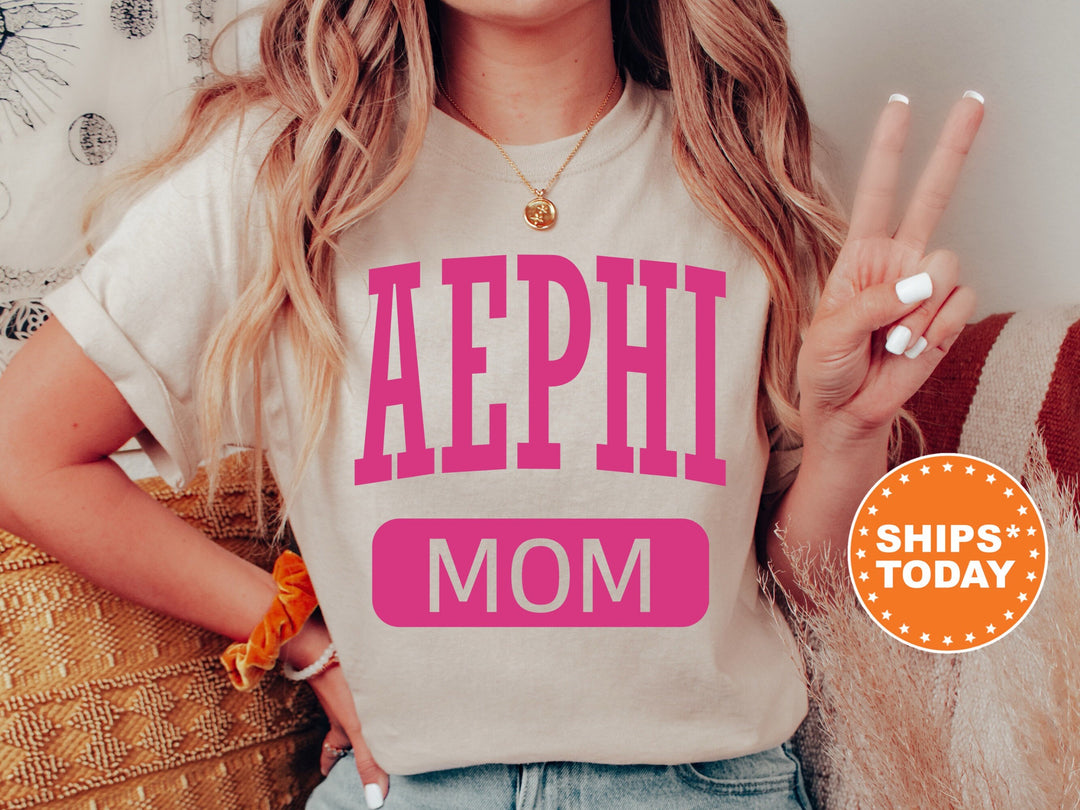 Alpha Epsilon Phi Proud Mom Sorority T-Shirt | AEPhi Comfort Colors Tee | AEPHI Mom Shirt | Big Little Family Shirt | Mother's Day Gift _ 16252g