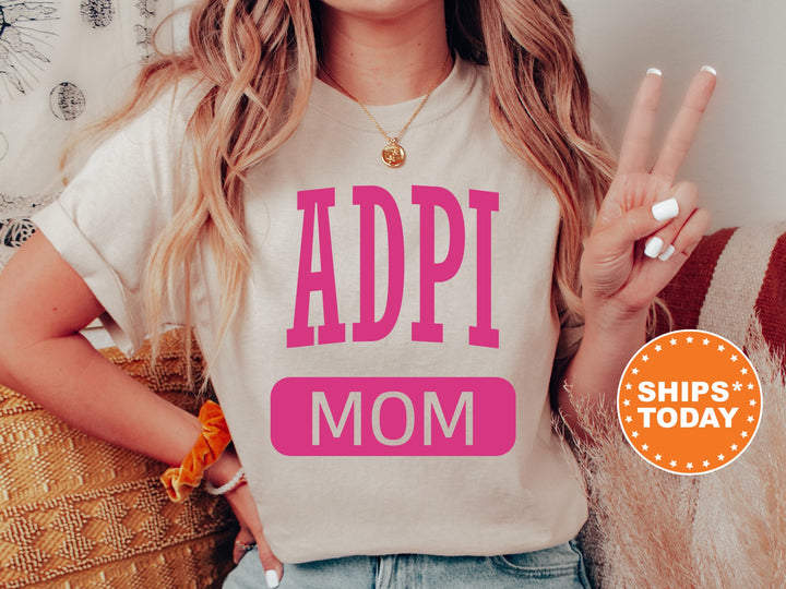 Alpha Delta Pi Proud Mom Sorority T-Shirt | ADPI Comfort Colors Tee | ADPI Sorority Mom Shirt | Big Little Family Shirt | Mother's Day Gift _ 16251g