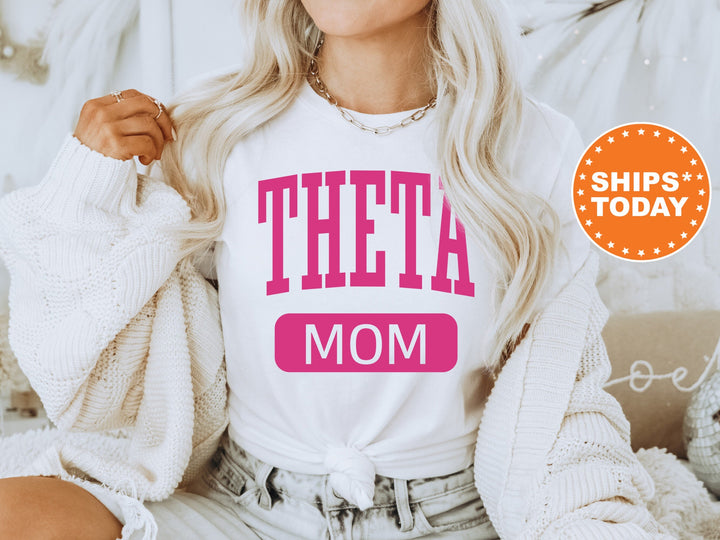Kappa Alpha Theta Proud Mom Sorority T-Shirt | Theta Comfort Colors Tee | THETA Mom Shirt | Big Little Family Shirt | Mother's Day Gift _ 16265g