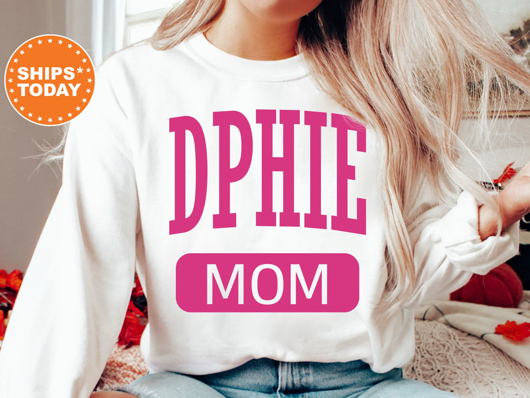 Delta Phi Epsilon Proud Mom Sorority Sweatshirt | DPHIE Mom Sweatshirt | DPHIE Sorority Gifts | Big Little Family | Gifts For Sorority Mom