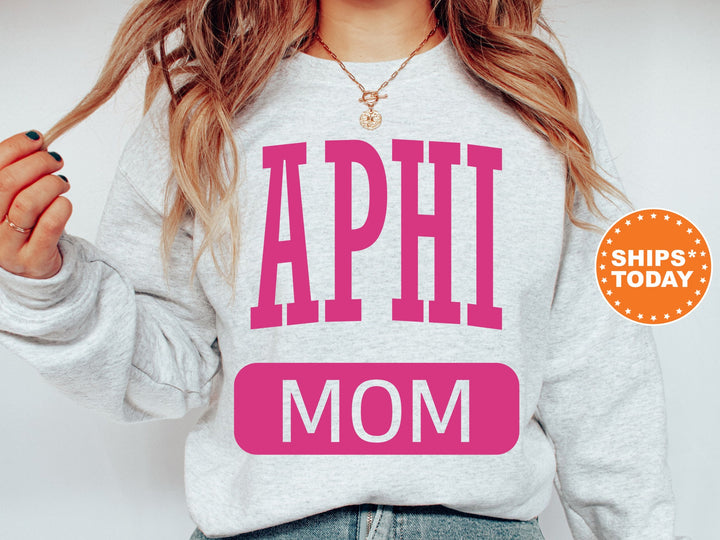 Alpha Phi Proud Mom Sorority Sweatshirt | APHI Mom Sweatshirt | Alpha Phi Sorority Gifts | Big Little Family | Gifts For Sorority Mom