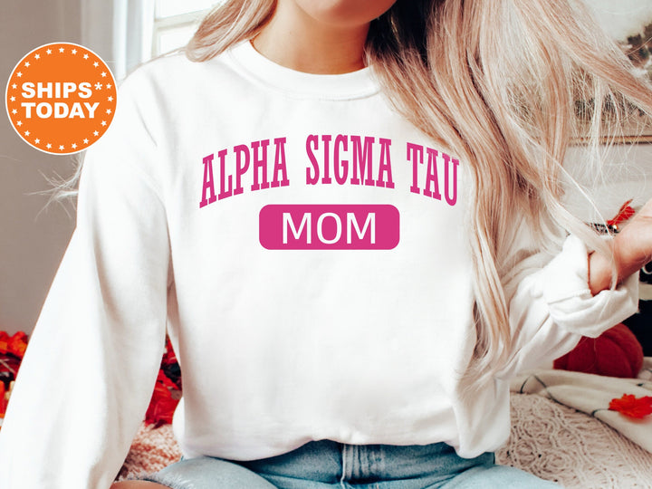 Alpha Sigma Tau Proud Mom Sorority Sweatshirt | Alpha Sigma Tau Mom Sweatshirt | Sorority Gifts | Big Little Family | Gifts For Sorority Mom