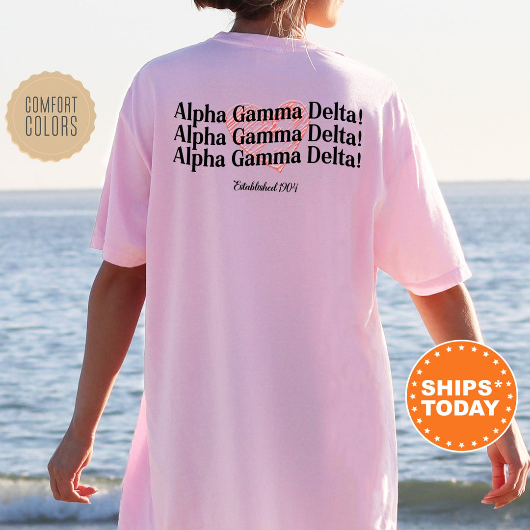 Alpha Gamma Delta Balloon Bliss Sorority T-Shirt | Greek Apparel | Big Little Gift | Alpha Gam Comfort Colors Shirt _ 13687g