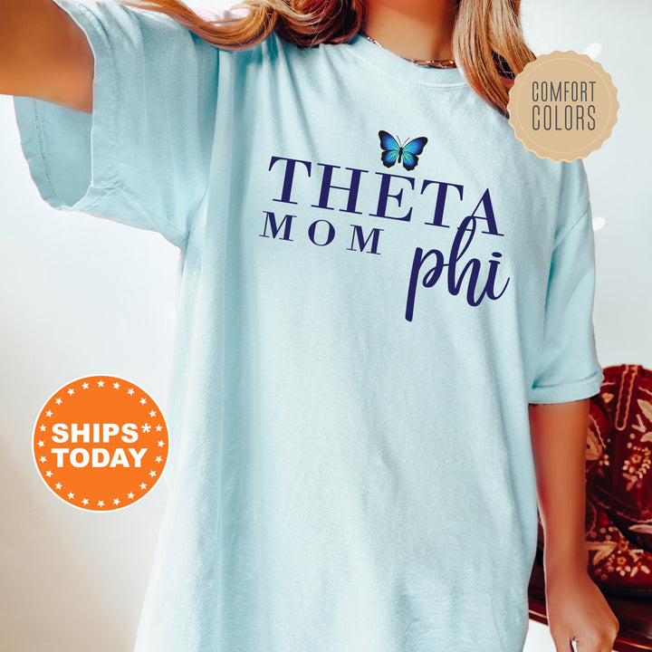 Theta Phi Alpha Butterfly Mom Sorority T-Shirt | Theta Phi Comfort Colors Shirt | Sorority Mom | Big Little Family | Gifts For Mom _ 16300g