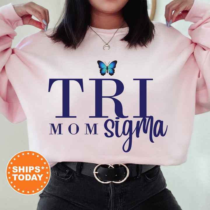 Sigma Sigma Sigma Butterfly Mom Sorority Sweatshirt | Tri Sigma Mom Sweatshirt | Sorority Mom | Big Little Family | Gifts For Mom
