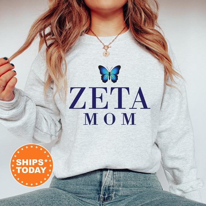Zeta Tau Alpha Butterfly Mom Sorority Sweatshirt | ZETA Mom Sweatshirt | Sorority Mom Hoodie | Big Little Family | Gifts For Mom