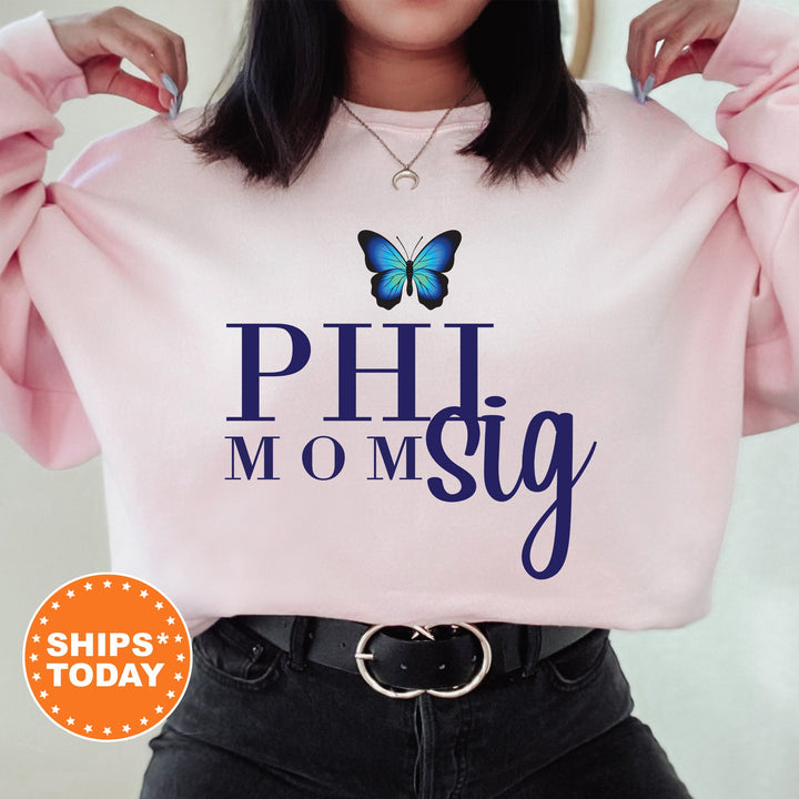 Phi Sigma Sigma Butterfly Mom Sorority Sweatshirt |  Phi Sig Mom Sweatshirt | Sorority Mom Hoodie | Big Little Family | Gift For Mom