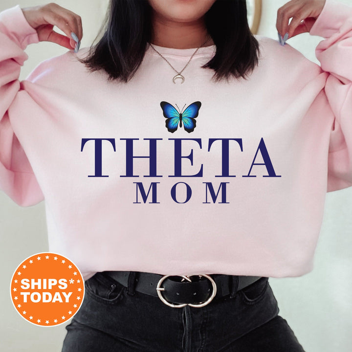 Kappa Alpha Theta Butterfly Mom Sorority Sweatshirt | THETA Mom Sweatshirt | Sorority Mom Hoodie | Big Little Family | Gift For Mom