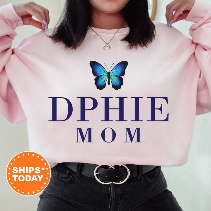 Delta Phi Epsilon Butterfly Mom Sorority Sweatshirt | DPHIE Mom Sweatshirt | Sorority Mom Hoodie | Big Little Family | Gift For Mom